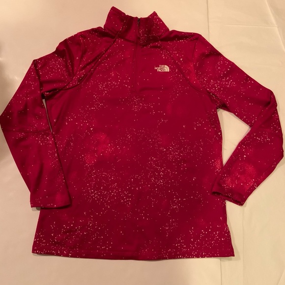 The North Face Jackets & Blazers - The North Face Pink Galaxy Splatter 1/4 Zip Pullover Top Jacket Women’s Size XL